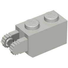 Hinge Brick 1 x 2 Locking with 2 Fingers Vertical End, 7 teeth (54671)
