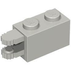 Hinge Brick 1 x 2 Locking with 2 Fingers Horizontal End, 7 Teeth (54672)