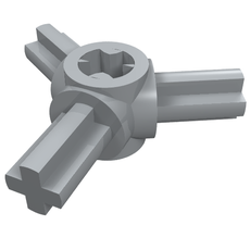 Technic Axle Connector Hub with 3 Axles at 120° (57585)
