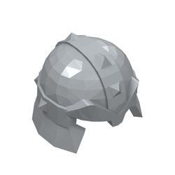Helmet Castle with Cheek Protection and Studded Bands