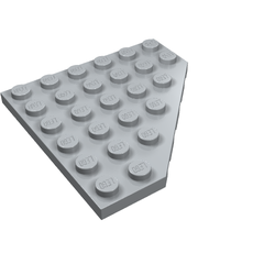 8x LEGO Old Light Gray Wedge Plate 6 x 6 Cut Corner Star Wars #6106