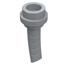 Weapon Lightsaber Hilt Short Curved with Ridges (61199)