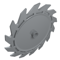 Technic Circular Saw Blade 9 x 9 with Pin Hole (61403)