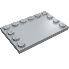 Plate Special 4 x 6 with Studs on 3 Edges (6180)