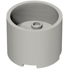 Brick Round 3 x 3 x 2 Recessed Center with 2 x 2 Studs and Axle Hole (73111)