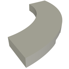 Tile 3 x 3 Curved, Macaroni (79393)