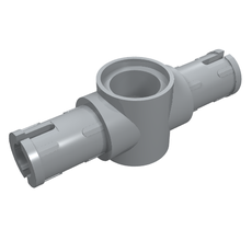 Technic Pin Connector Hub with 2 Pins with Friction Ridges Lengthwise [Big Squared Pin Holes] (87082)