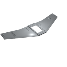 Wing Plate 20 x 56 with 6 x 10 Opening and 4 Holes (93541)