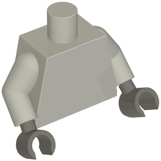 Torso, Light Bluish Gray Arms, Dark Bluish Gray Hands [Plain] (973c14h12)