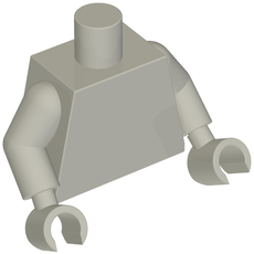 Torso, Light Bluish Gray Arms and Hands (973c14h14)