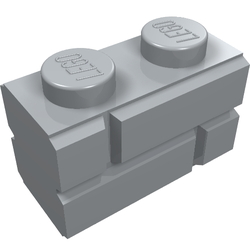 100 x lego Brick 1x2 masonry/piedras del muro de 98283 en light bluish Gray 5955a