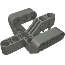 Technic Beam 5 x 5 x 2 Perpendicular Fork 3 Fingers (19086)