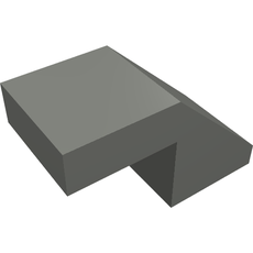 Brick Sloped 45° 2 x 1 with 2/3 Inverted Cutout and no stud (28192)