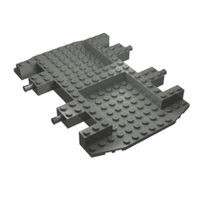 Vehicle Base 12 x 18 x 1 1/3, Recessed Surface, Cutouts, Wedged Front (30295)