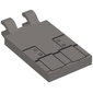 Tile Special 2 x 3 with 2 Clips with Black Lines/Armour print