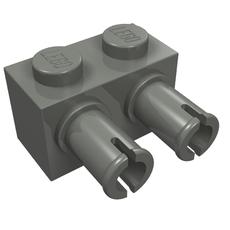 Brick Special 1 x 2 with 2 Pins, Round Pin Holes (30526)