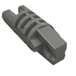 Hinge Cylinder 1 x 3 Locking with 1 Finger and 2 Fingers On Ends, without Hole, 9 Teeth