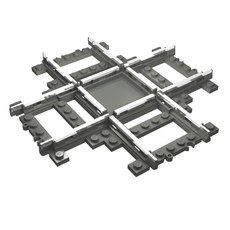 Vehicle Track, Train, 9V Crossing (32087)