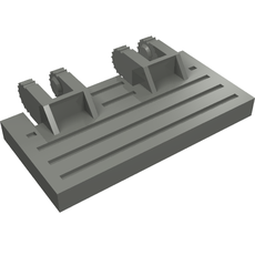 Hinge Train Gate 2 x 4 Locking Dual 2 Fingers with Rear Reinforcements, 9 Teeth (44569)