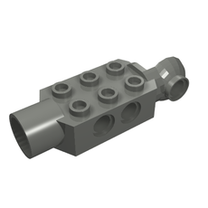 Technic Brick Special 2 x 3 with Pin Holes, Rotation Joint Ball Half [Vertical Side], Rotation Joint Socket (47432)