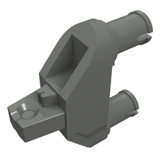Hinge 1 x 3 Triangle with Two Pins, 1 Locking Finger, Round Pin Holes (47973)