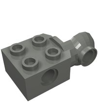 Technic Brick Special 2 x 2 with Pin Hole, Rotation Joint Ball Half [Vertical Side] (48171)