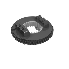 Technic Turntable Large Type 2, 24/56 Tooth with Black Outside Gear Section [Complete Assembly] (50163)