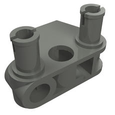 Large Figure Skeletal, Connector Block 1 x 3 x 2 with 2 Pins and Axle Hole (Rhotuka) (50901)