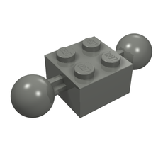 Technic Brick Special 2 x 2 with 10.2mm Balls [Center Mold Indention] (57908)