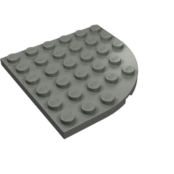 Lego Plate Rounded Corner 6x6 6003 Beige Tan x2