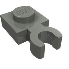 Plate Special 1 x 1 with Clip Vertical [Thick Open O Clip] (60897)