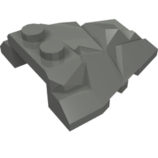 Brick Wedged, Sloped 4 x 4 Fractured Polygon Top (64867)