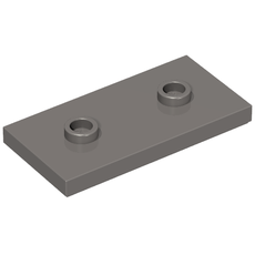 Plate Special 2 x 4 with Groove and Two Center Studs (Jumper) (65509)