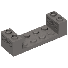 Brick Special 2 x 6 x 1 1/3 with Axle Holes and 2 x 4 Recessed, Bar at Underside (65635)