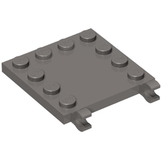 Plate Special 4 x 4 with Studs on Edges and Clips Horizontal (66252)