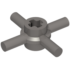 Technic Axle Connector Hub with 4 Bars at 90°, Reinforced Axle Hole (68888)