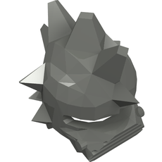 Helmet Spiked with Flat Chin Protector (85944)