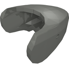 Animal Body Part, Shark Head with Rounded Nose, Molded Eyes (87587)