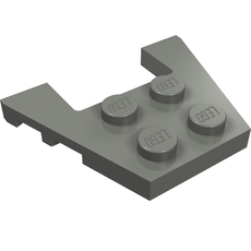 Wedge Plate 3 x 4 with Stud Notches [Reinforced Underside] (90194)