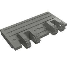 Hinge Train Gate 2 x 4 Locking Dual 2 Fingers without Rear Reinforcements, 7 Teeth (92092)