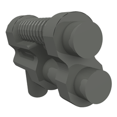 Weapon Gun / Pistol Two Barrel, 10 Ribs (95199)