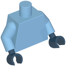 Torso, Medium Blue Arms, Dark Blue Hands [Plain] (973c32h05)