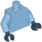 Torso, Medium Blue Arms, Dark Blue Hands [Plain]
