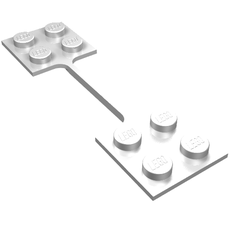 Hinge Coupling, Two Connected 2 x 2 Plates [Nylon] (650)