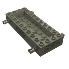 Vehicle Base 4 x 10 x 1 1/3 with 8 x 2 Recessed Center [4 Pins / Technic Holes] (30643)