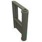 Door 1 x 4 x 5 Train Left with Green Stripe, Train Logo and Rivets Print