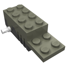 Motor Pullback 2 x 6 x 1 2/3 Type 2 [Fast] Black Base, White Axle (42289)