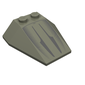 Wedge Sloped 4 x 4 Triple, No Stud Notches with Droid Fighter Print