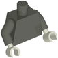 Torso, Dark Gray Arms, White Hands [Plain]