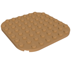 Plate Round Corners 8 x 8 (65140)